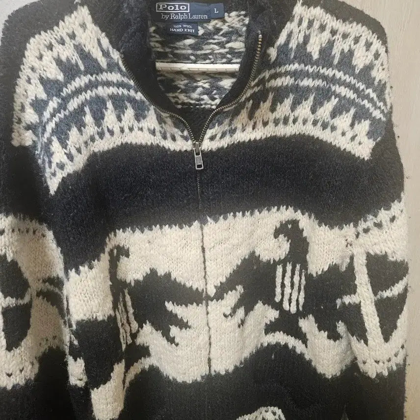 [BUNJANG] Polo Ralph Lauren Cowichan Knit Zip-up / 폴로 랄프로렌 코위찬 니트 집업
