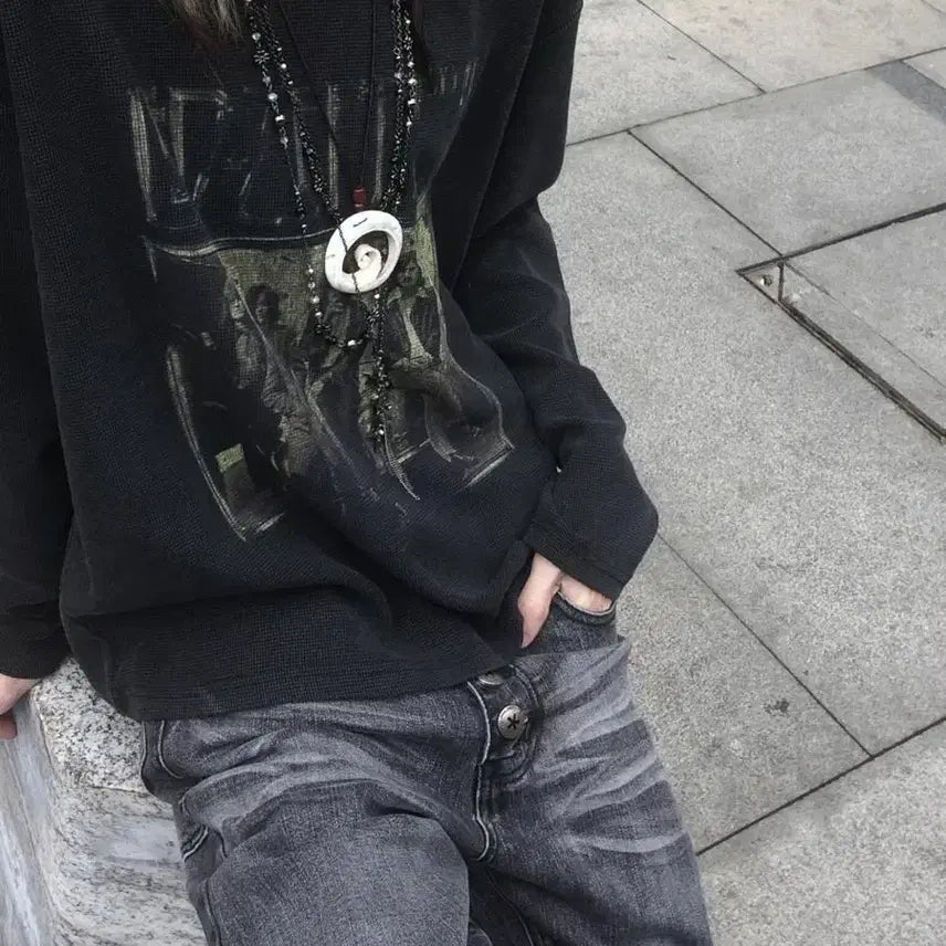 [BUNJANG] Vintage Wash Wide Denim Jeans / 빈티지 워시 와이드 데님 청바지