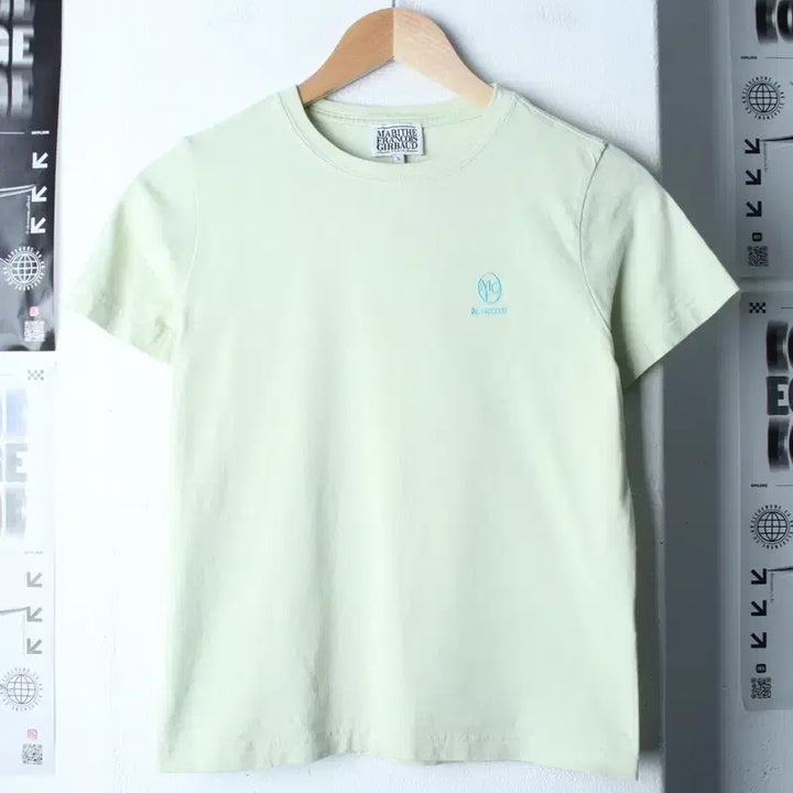 [BUNJANG] Marithe Francois Girbaud Small Logo T-Shirt - Light Green / W(S) 마리떼프랑소와저버 반팔 티셔츠 스몰로고 연그린 키치-18581