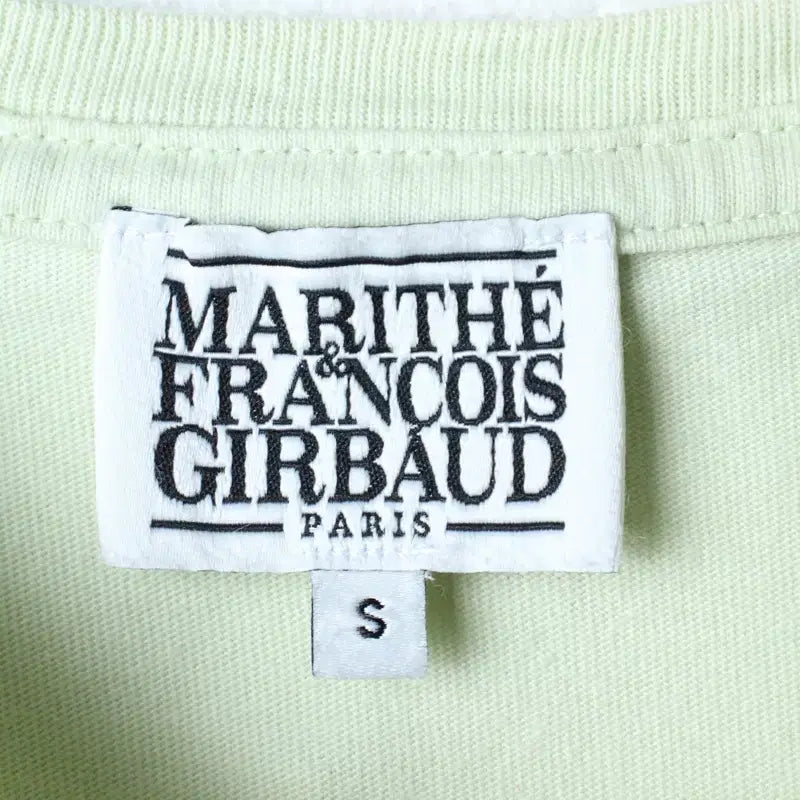[BUNJANG] Marithe Francois Girbaud Small Logo T-Shirt - Light Green / W(S) 마리떼프랑소와저버 반팔 티셔츠 스몰로고 연그린 키치-18581