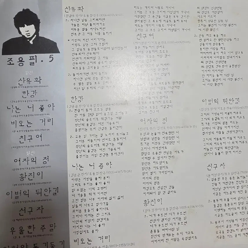 [BUNJANG] Cho Yong-pil Vol. 5 LP Album / 조용필 5집 LP 친구여