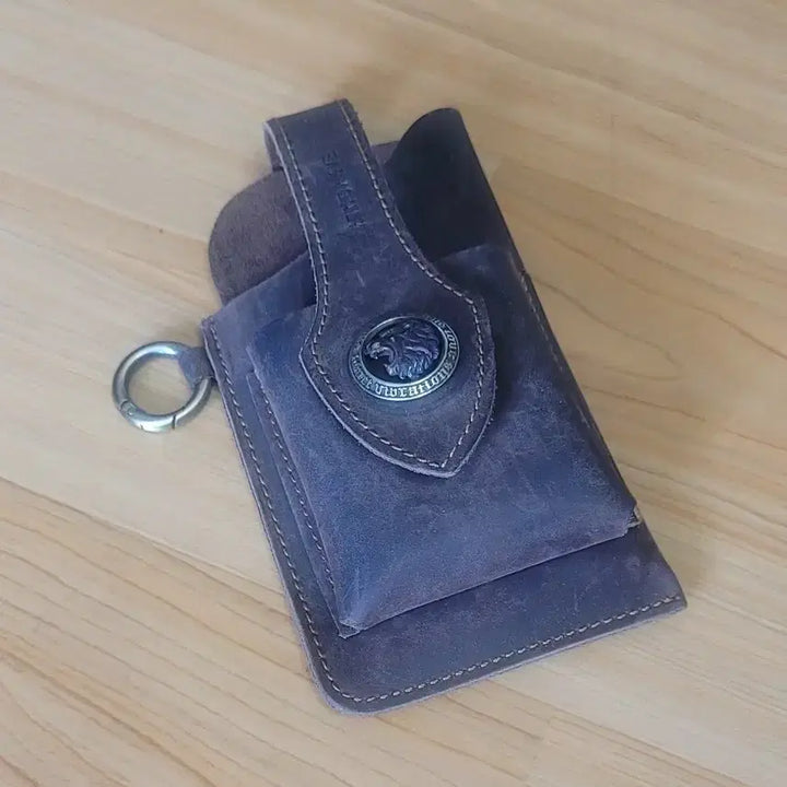 [BUNJANG] Vintage Leather Phone Pouch / 새제품 빈티지 소가죽 휴대폰 지갑 파우치
