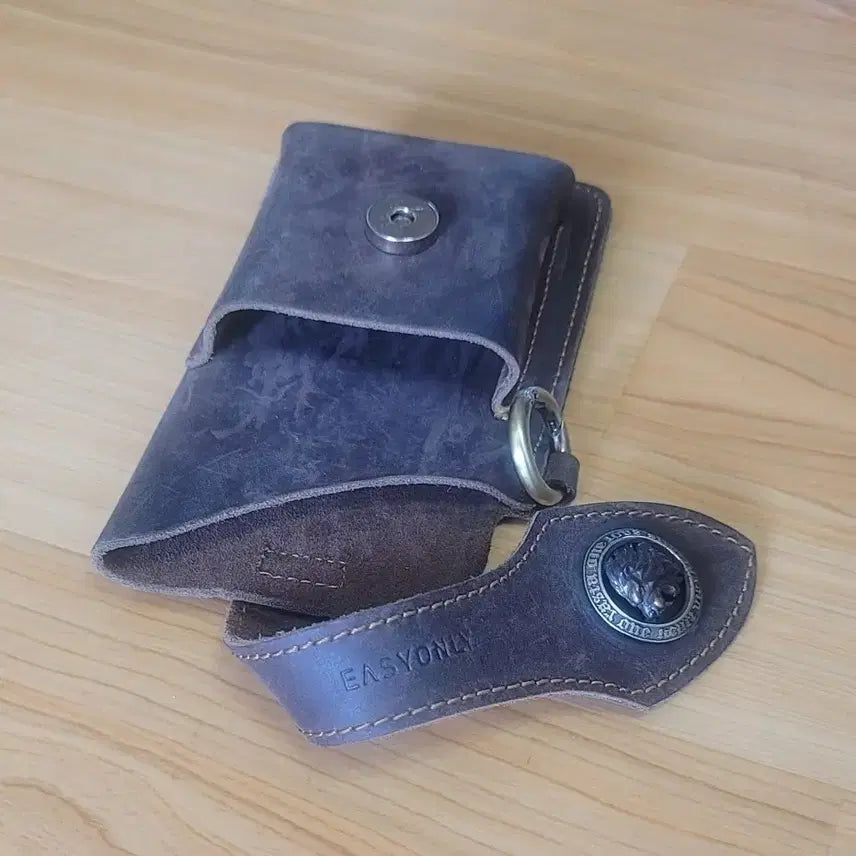 [BUNJANG] Vintage Leather Phone Pouch / 새제품 빈티지 소가죽 휴대폰 지갑 파우치
