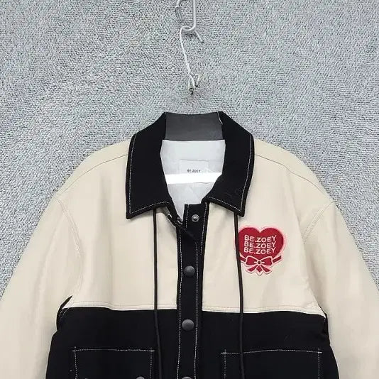 [BUNJANG] BE JOEY Black and Ivory Two-Tone Jacket / BE JOEY 크림 블랙 투톤 자켓 F