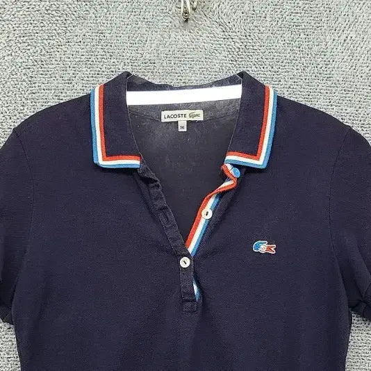 [BUNJANG] Lacoste Navy Logo Polo Shirt / 라코스테 네이비 로고 반팔 카라티 85