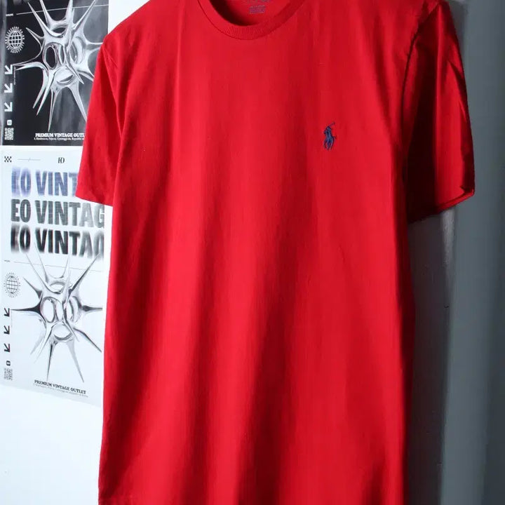 [BUNJANG] Polo Ralph Lauren Red Solid Pony T-Shirt / (S-M) 폴로 랄프로렌 반팔 티셔츠 레드 무지 포니-18586