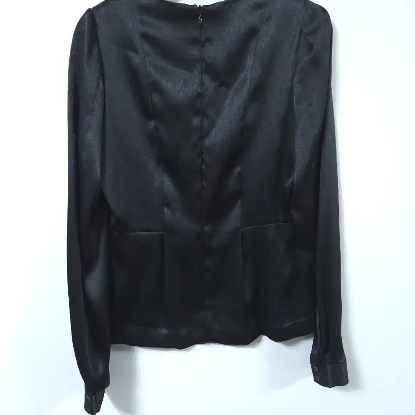 [BUNJANG] KL Kenneth Lynn Black Satin Blouse / KL 케네스린 블랙 긴팔 블라우스 55