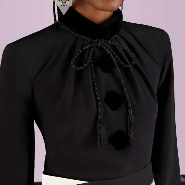 [BUNJANG] Gucci Silk Crepe Shirt - Black / 구찌 실크 크레이프 셔츠 블랙 (34-36)