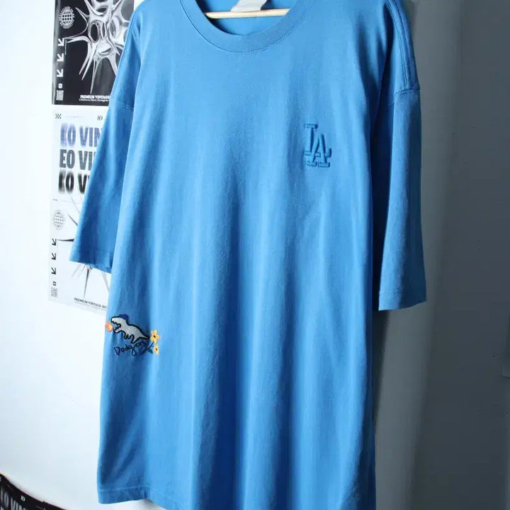 [BUNJANG] MLB Big Size Blue T-shirt / W(XL-2LX) MLB 엠엘비 반팔 티셔츠 빅사이즈 블루-18589
