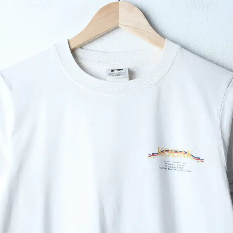 [BUNJANG] Kodak Big Logo White T-Shirt / W(L-XL) 코닥 반팔 티셔츠 빅로고 화이트 올드스쿨-1858A