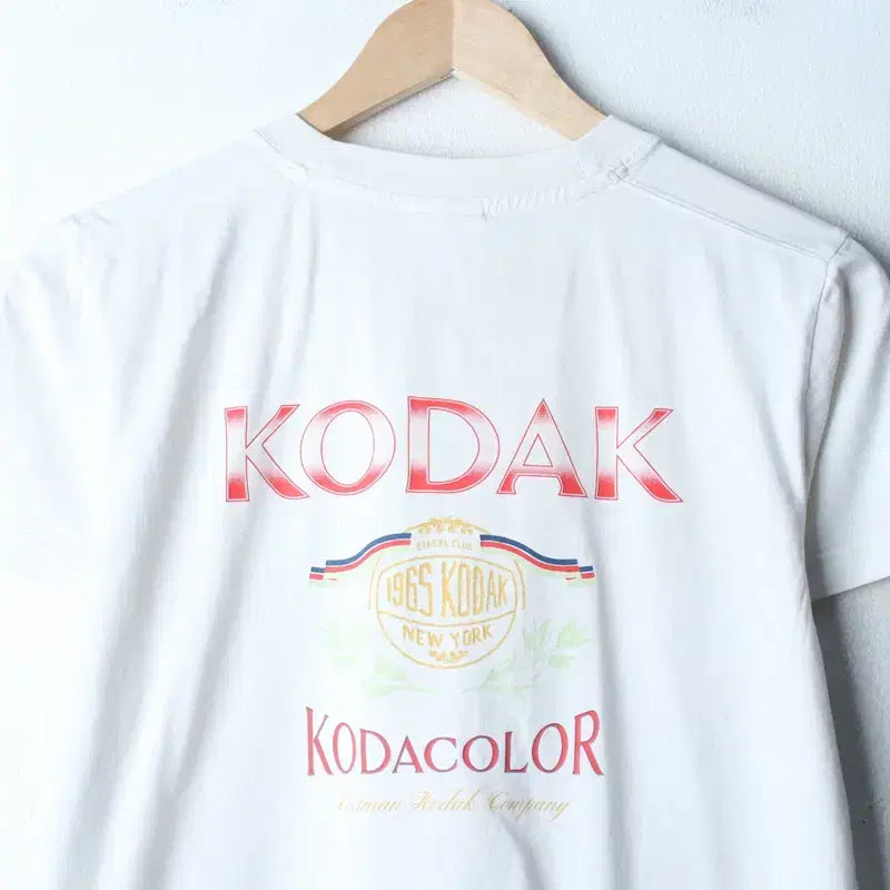 [BUNJANG] Kodak Big Logo White T-Shirt / W(L-XL) 코닥 반팔 티셔츠 빅로고 화이트 올드스쿨-1858A