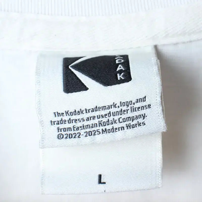 [BUNJANG] Kodak Big Logo White T-Shirt / W(L-XL) 코닥 반팔 티셔츠 빅로고 화이트 올드스쿨-1858A