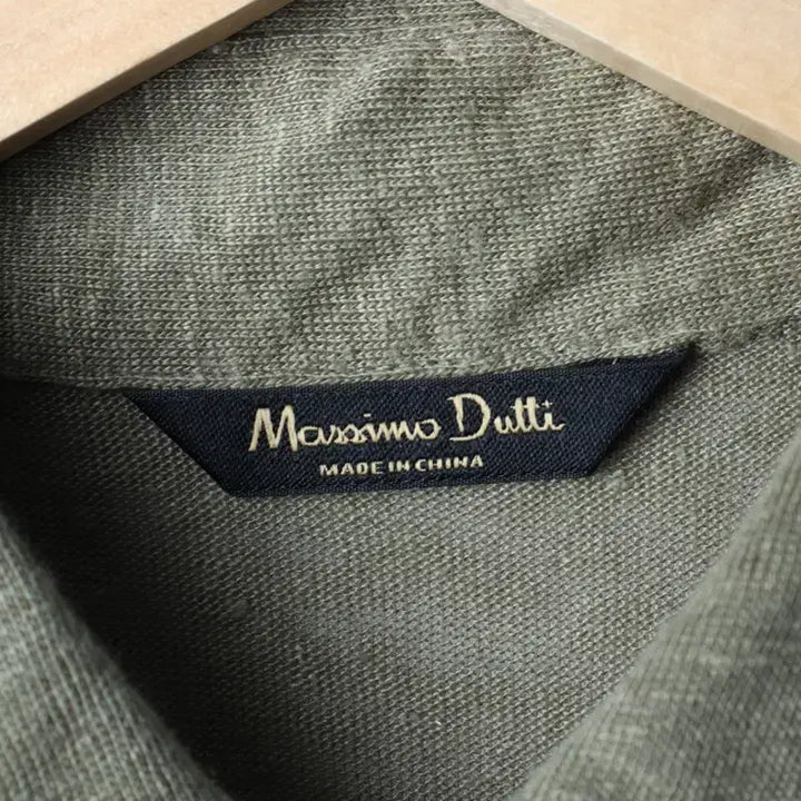 [BUNJANG] Massimo Dutti Linen Knit Polo Shirt / (L-XL) 마시모두띠 반팔 카라 티셔츠 니트 그린 무지 린넨-1858B