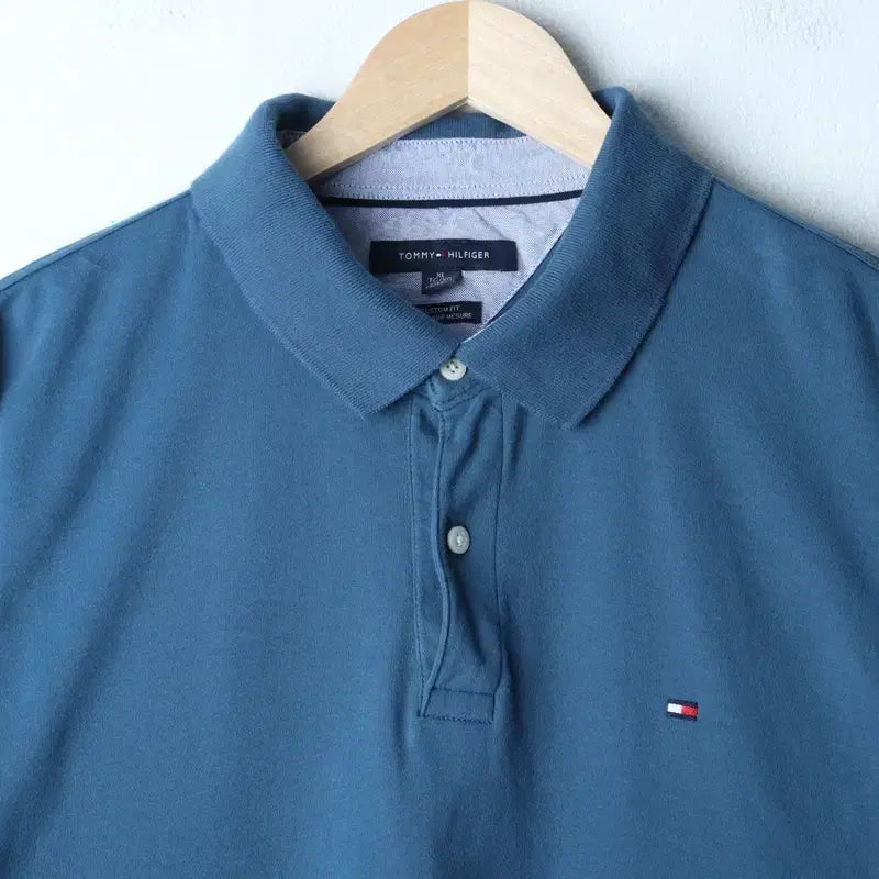 [BUNJANG] Tommy Hilfiger Polo T-Shirt (XL-2XL) Blue / (XL-2XL) 타미힐피거 반팔 카라 티셔츠 빅사이즈 블루-1858D