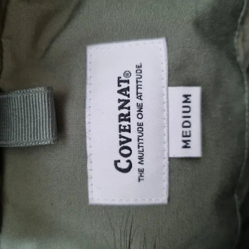 [BUNJANG] Covernat Khaki Goose Down Hooded Padded Jacket / 커버낫 카키색 후드 구스다운 패딩