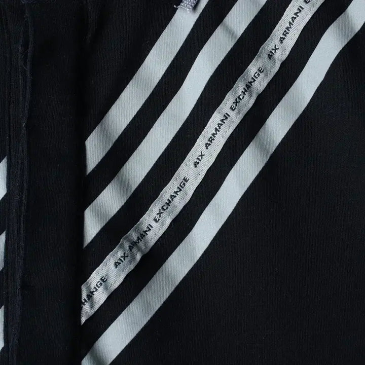 [BUNJANG] Armani Polo Shirt Black Limited Edition / (M-L) 아르마니 반팔 카라 티셔츠 완장 블랙 놈코어 한정판-1858E