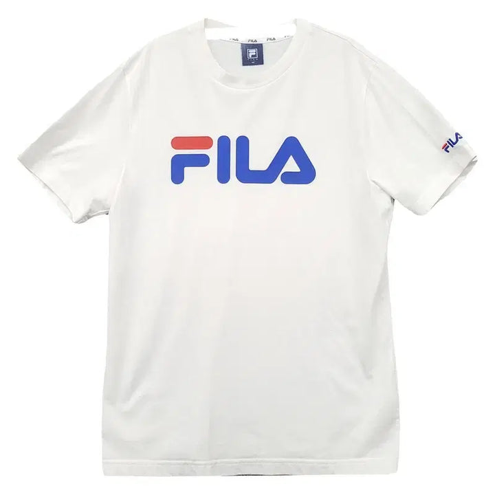 [BUNJANG] Fila Printed White Training T-shirt / 휠라 프린팅 화이트 트레이닝 반팔티 100(L)