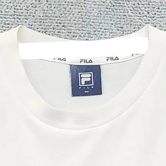 [BUNJANG] Fila Printed White Training T-shirt / 휠라 프린팅 화이트 트레이닝 반팔티 100(L)