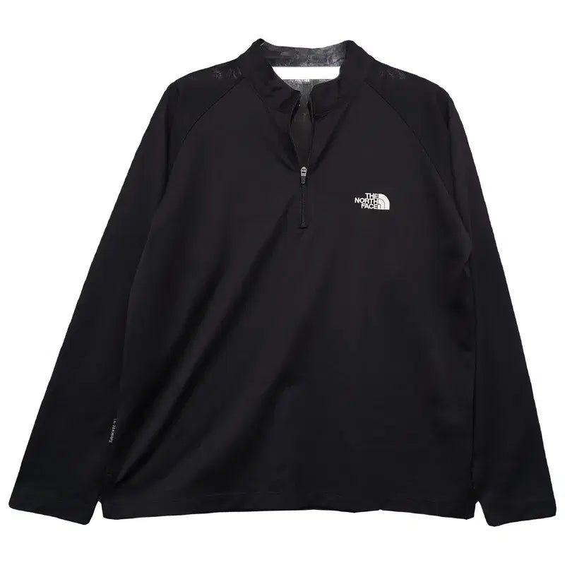 [BUNJANG] The North Face Black Logo Training Half-Zip Long Sleeve Shirt / 노스페이스 블랙 로고 트레이닝 반집업 긴팔티 M
