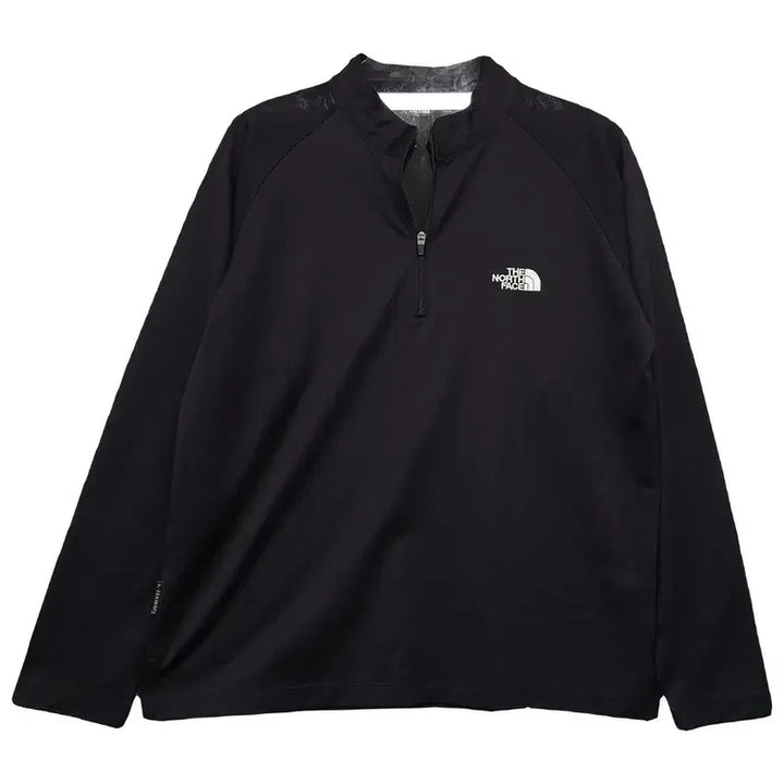 [BUNJANG] The North Face Black Logo Training Half-Zip Long Sleeve Shirt / 노스페이스 블랙 로고 트레이닝 반집업 긴팔티 M