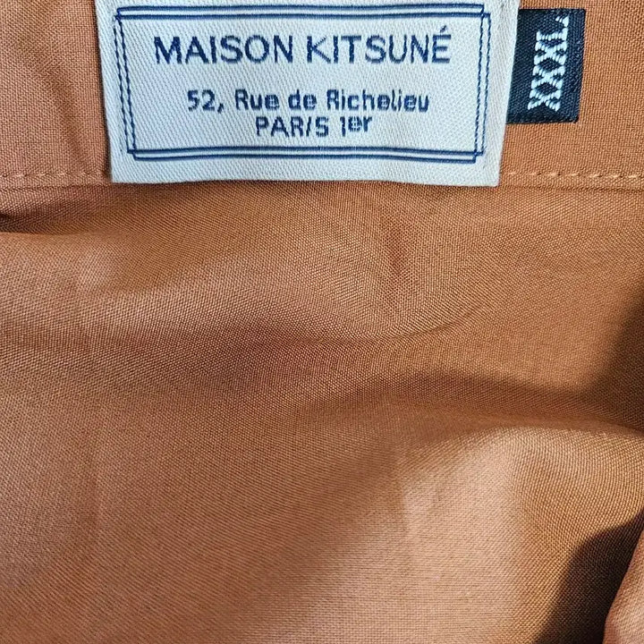[BUNJANG] Maison Kitsune Fox Embroidered Wool Shirt / 메종키츠네 폭스 자수 울 셔츠 110