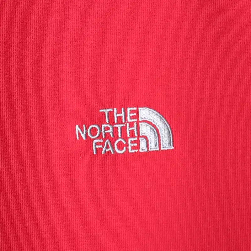 [BUNJANG] The North Face Polo Shirt Half Zip Red / (M-L) 노스페이스 반팔 카라 티셔츠 기능성 반집업 레드-18590