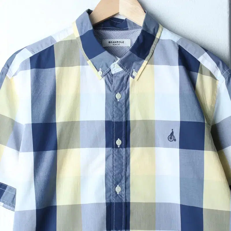 [BUNJANG] Beanpole Checkered Polo Shirt / (2XL) 빈폴 반팔 카라 티셔츠 셔츠 남방 빅사이즈 체크-18591