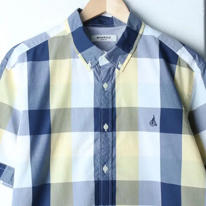 [BUNJANG] Beanpole Checkered Polo Shirt / (2XL) 빈폴 반팔 카라 티셔츠 셔츠 남방 빅사이즈 체크-18591