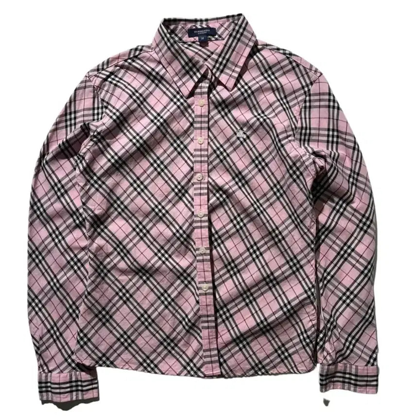 [BUNJANG] Burberry Pink Check Shirt / 버버리 핑크 체크 셔츠