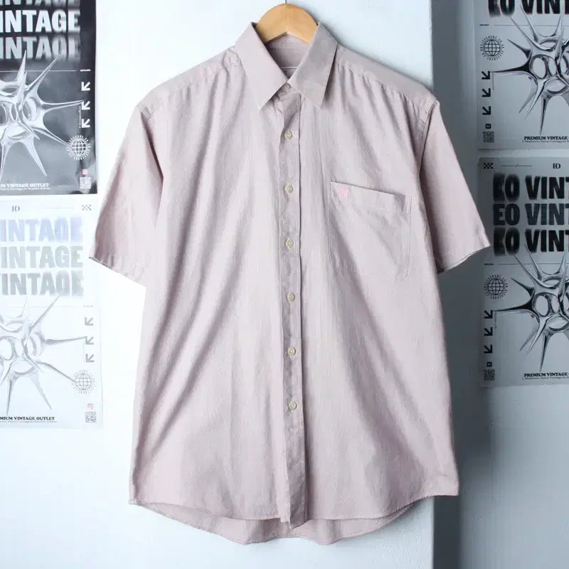 [BUNJANG] Daks Patterned Short Sleeve Polo Shirt / (M-L) 닥스 반팔 카라 티셔츠 셔츠 남방 패턴 레드-18593