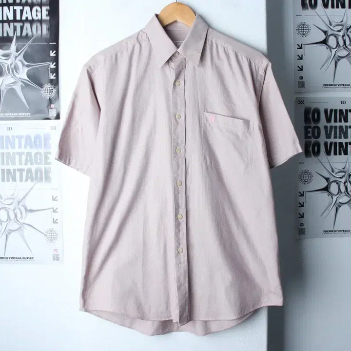 [BUNJANG] Daks Patterned Short Sleeve Polo Shirt / (M-L) 닥스 반팔 카라 티셔츠 셔츠 남방 패턴 레드-18593