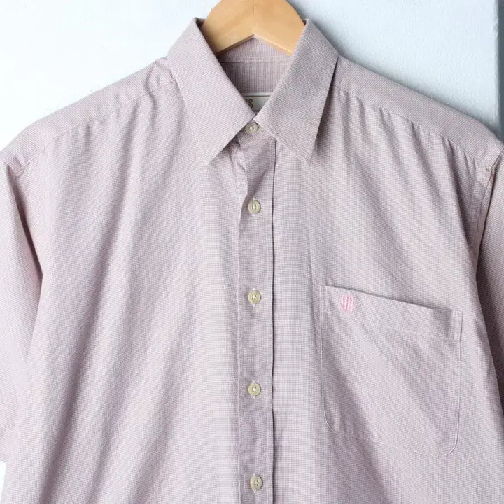 [BUNJANG] Daks Patterned Short Sleeve Polo Shirt / (M-L) 닥스 반팔 카라 티셔츠 셔츠 남방 패턴 레드-18593
