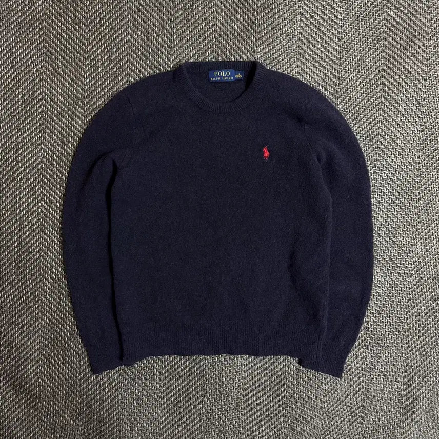 [BUNJANG] Polo Ralph Lauren Navy Lambswool Knit Sweater / 폴로 랄프로렌 네이비 램스울 니트 S