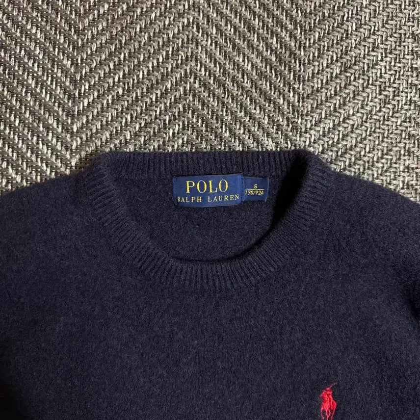 [BUNJANG] Polo Ralph Lauren Navy Lambswool Knit Sweater / 폴로 랄프로렌 네이비 램스울 니트 S