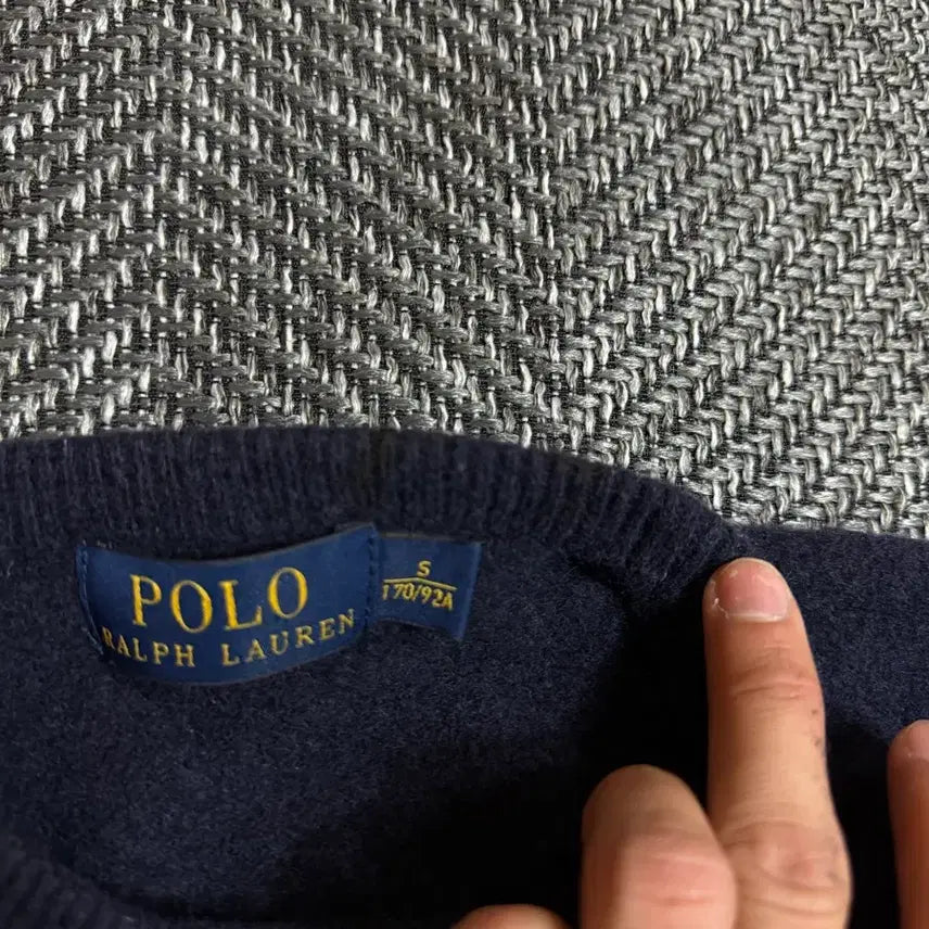 [BUNJANG] Polo Ralph Lauren Navy Lambswool Knit Sweater / 폴로 랄프로렌 네이비 램스울 니트 S