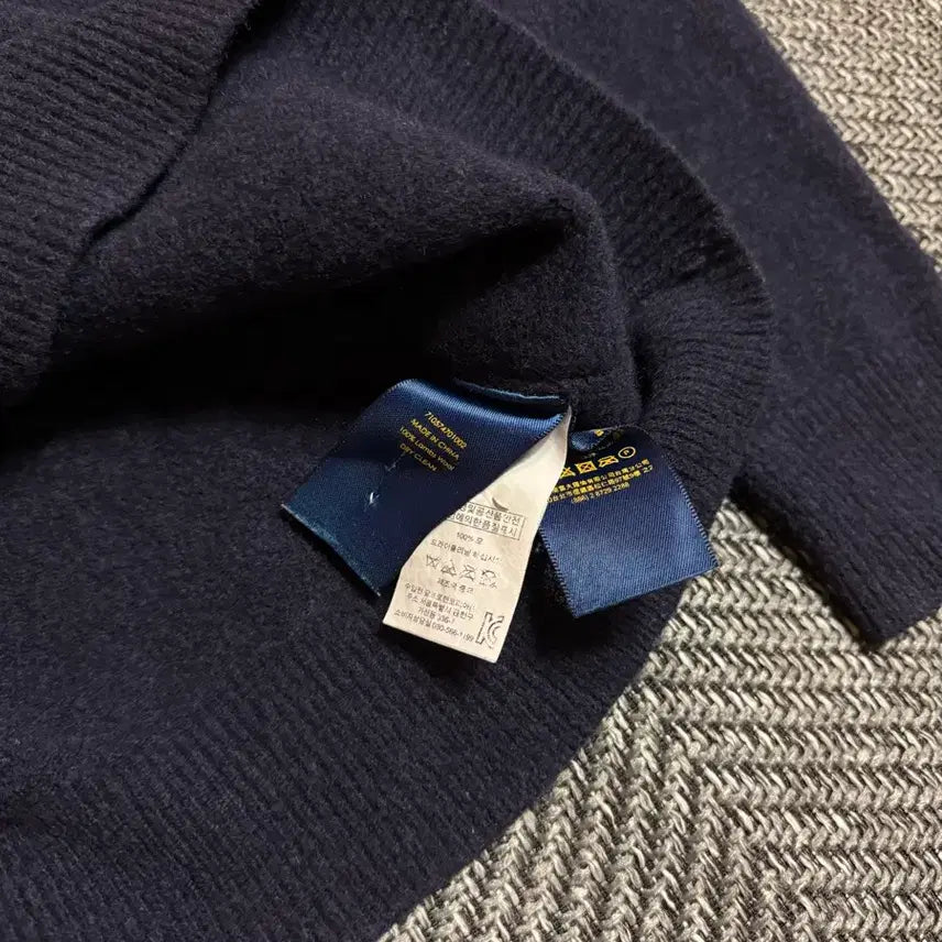[BUNJANG] Polo Ralph Lauren Navy Lambswool Knit Sweater / 폴로 랄프로렌 네이비 램스울 니트 S