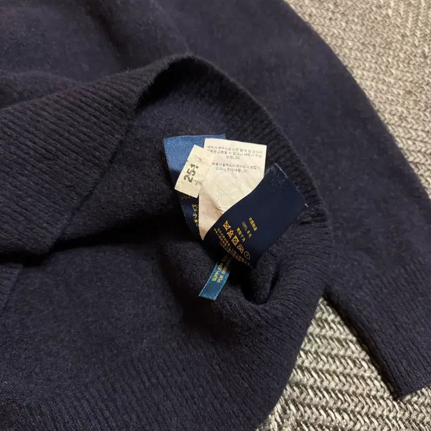 [BUNJANG] Polo Ralph Lauren Navy Lambswool Knit Sweater / 폴로 랄프로렌 네이비 램스울 니트 S