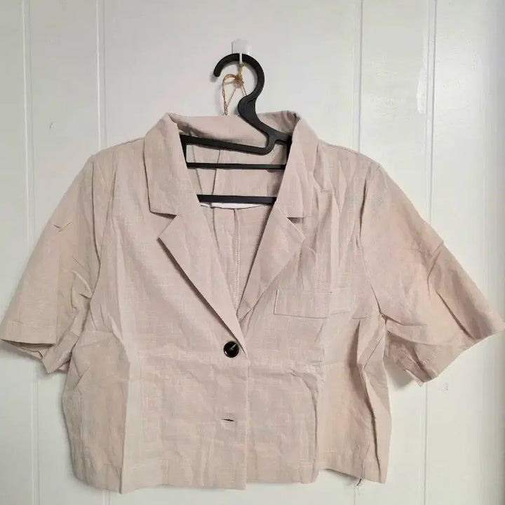[BUNJANG] Linen Crop Jacket / 린넨 반팔쟈켓 새거 77까지
