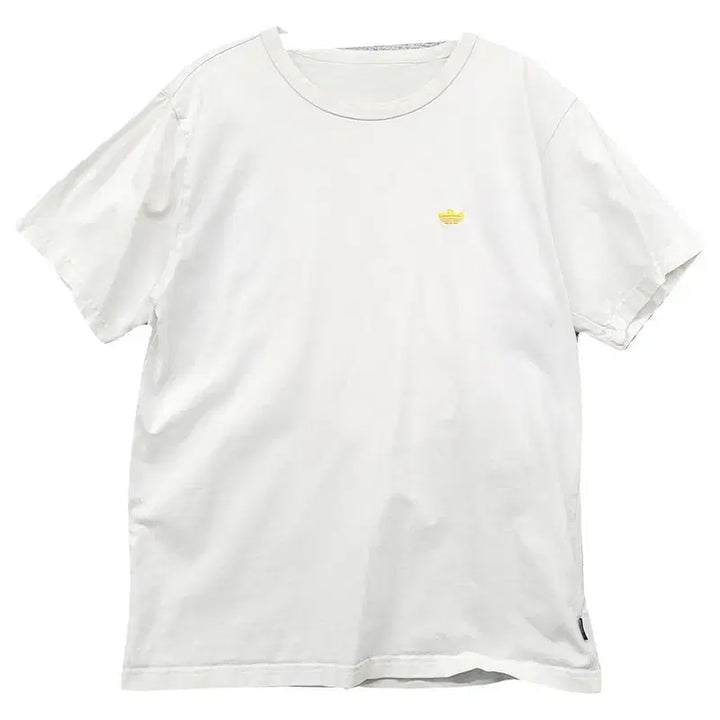 [BUNJANG] Adidas White Fire Logo T-shirt (L) / 아디다스 화이트 불꽃 로고 반팔티 L