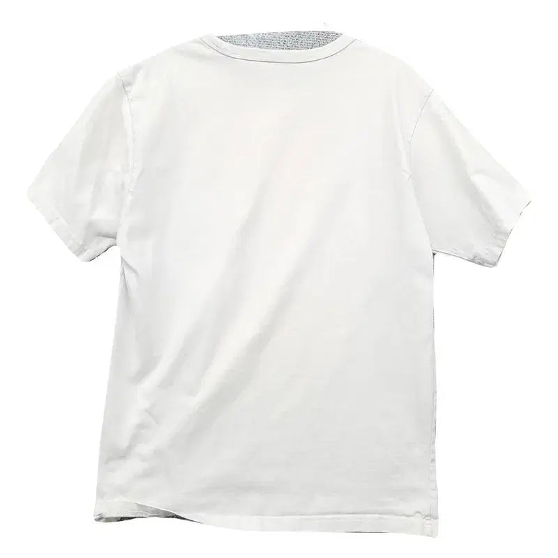 [BUNJANG] Adidas White Fire Logo T-shirt (L) / 아디다스 화이트 불꽃 로고 반팔티 L