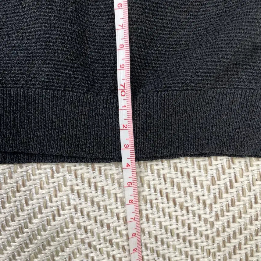 [SOLD OUT] 헤지스 블랙 반팔 니트 카라티 110