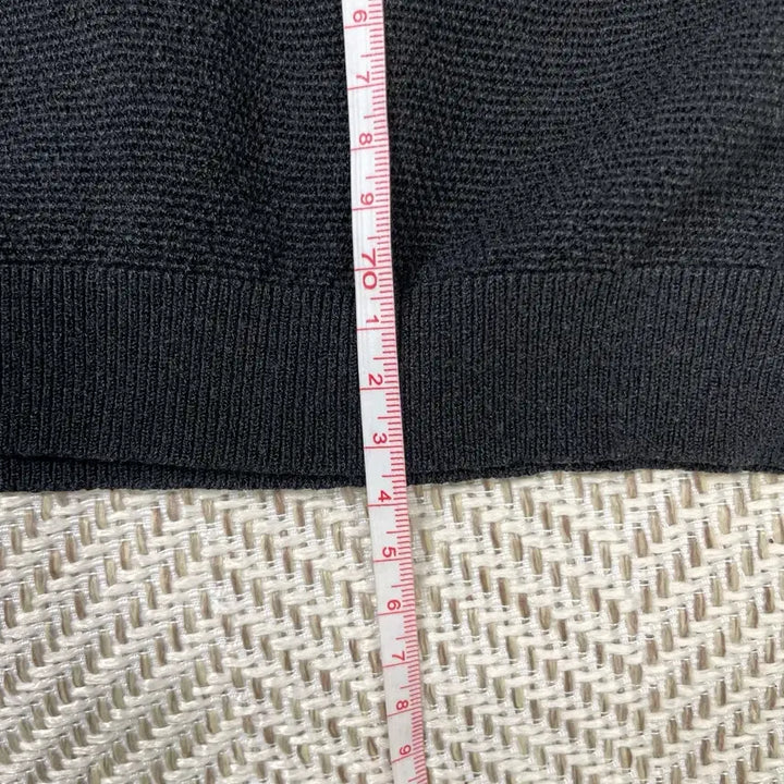 [SOLD OUT] 헤지스 블랙 반팔 니트 카라티 110
