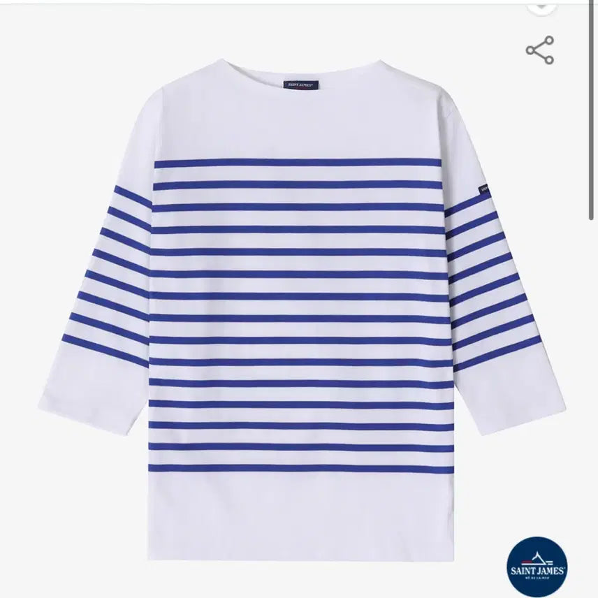 [BUNJANG] Saint James Striped 3/4 Sleeve T-shirt / 세인트제임스 스트라이프티 7부 (44)