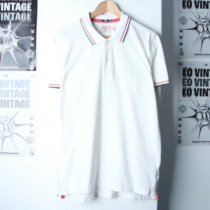 [BUNJANG] Brooks Brothers Short Sleeve Polo Shirt White / (L-XL) 브룩스브라더스 반팔 카라 티셔츠 스몰로고 화이트-185C2