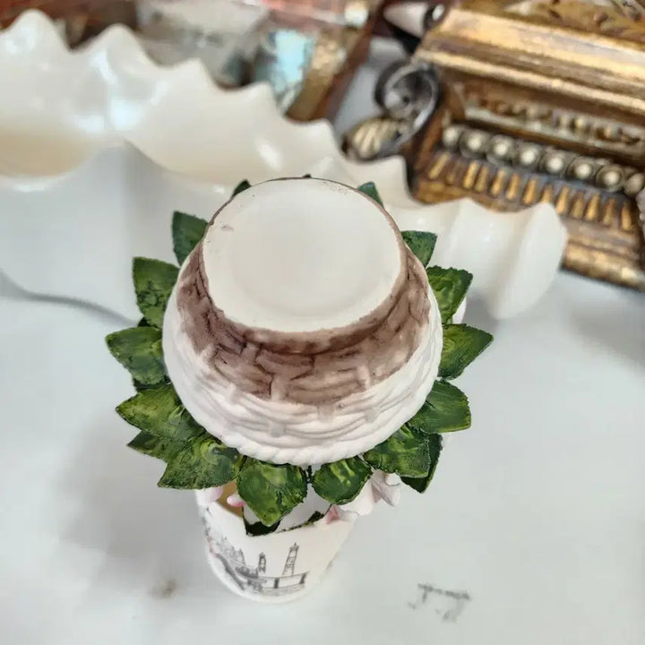 [BUNJANG] Ceramic Rose Basket 11cm / 도자기 장미바구니 지름11cm  높이10cm  멀정합니다