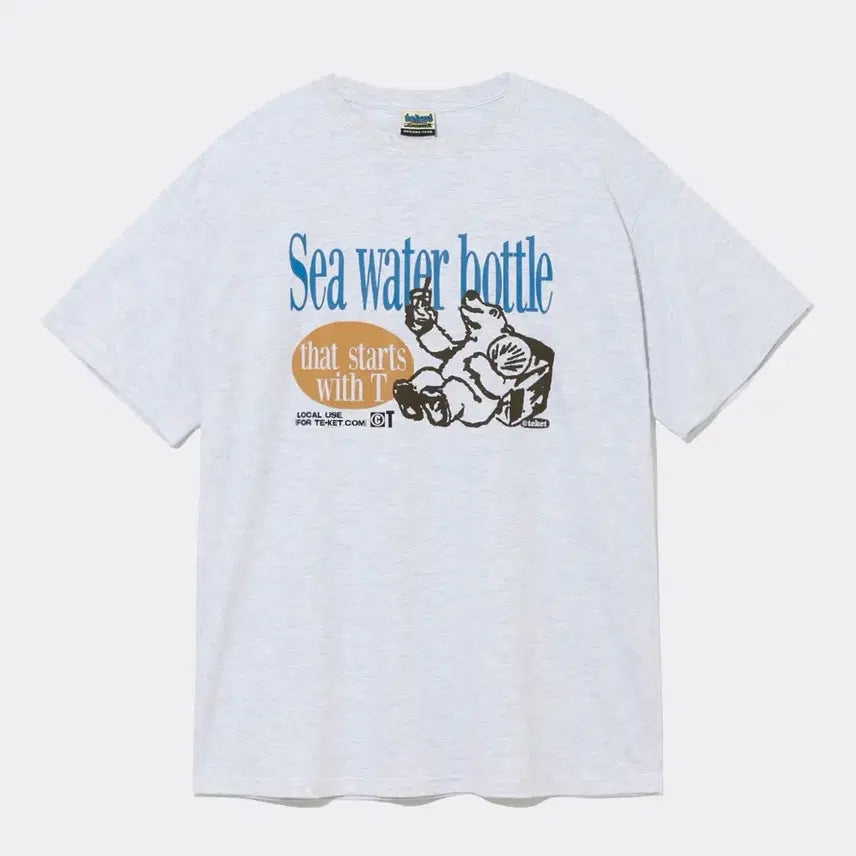 [BUNJANG] Teket Tottle Tee Melange Gray T-Shirt / [L] Teket Tottle Tee 테켓 반팔 티셔츠 멜란지그레이 라지