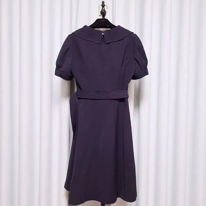 [BUNJANG] LINE Kara Puff Sleeve Dress / LINE 라인 카라 퍼프 원피스