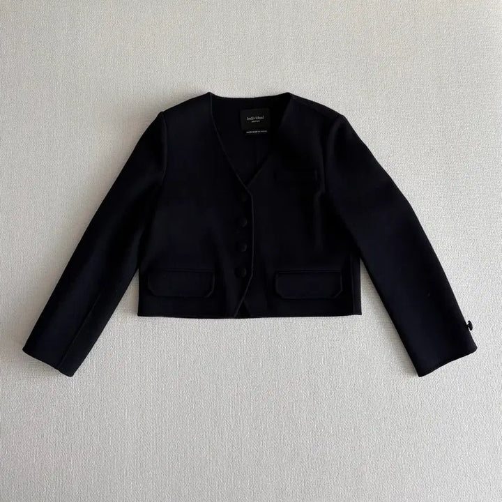 [BUNJANG] Navy Crop Wool Jacket / 네이비 크롭 울 자켓