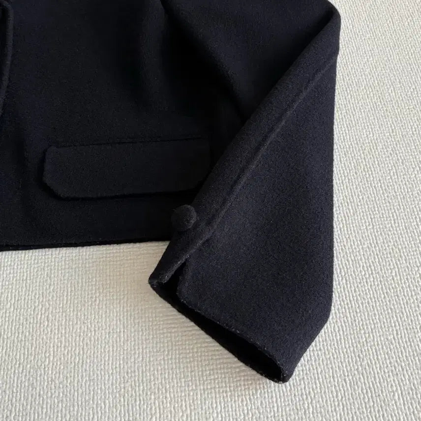 [BUNJANG] Navy Crop Wool Jacket / 네이비 크롭 울 자켓