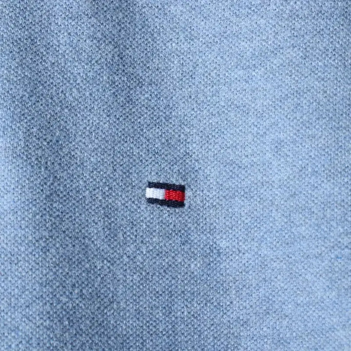 [BUNJANG] Tommy Hilfiger Small Logo Polo Shirt / (XS-S) 타미힐피거 반팔 카라 티셔츠 스몰로고 블루-185CB